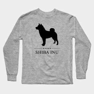 Shiba Inu Black Silhouette Long Sleeve T-Shirt